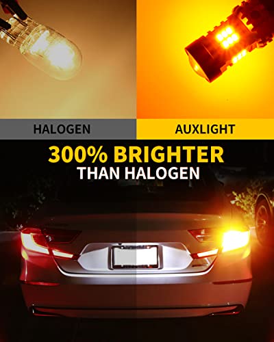 Auxlight 7440 T20 Led Bulbs Extremely Bright 7440Na 7441 W21W Wy21W 992 Canbus Error Free Replacement For Turn Signal Lights, 2200K Amber Yellow (Pack Of 2) #TOP3