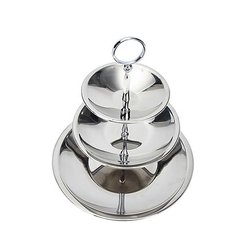MUCKLILY Fruit Serving Tray Snack Display Stand Dessert Table Display Set for Events Parties and Home Use Stylish Multi Layer Design Safe and Odorless