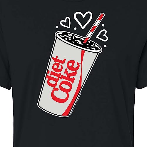 HYBRID APPAREL - Diet Coke - Heart Bubbles - Juniors Cropped Cotton Blend T-Shirt3