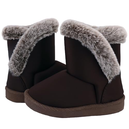 Image of Femizee Girls Boys Warm Winter Boots Kids Outdoor Snow Boots(Toddler /Little Kid)