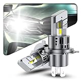 Torchbeam 【30000ルーメン爆光＆99%車種対応】h4 LEDヘッドライト 6500Kホワイトライト 40W 爆光 32連7535 CSP LEDチップ キャンセラー内蔵 1:1サイズ 無極性 簡単ポン付け DC9V-16V 新基準車検対応 三重放熱 60000時間長寿命＆IP67防水 車/バイク 2個入り 2年保証付き T1S-H4