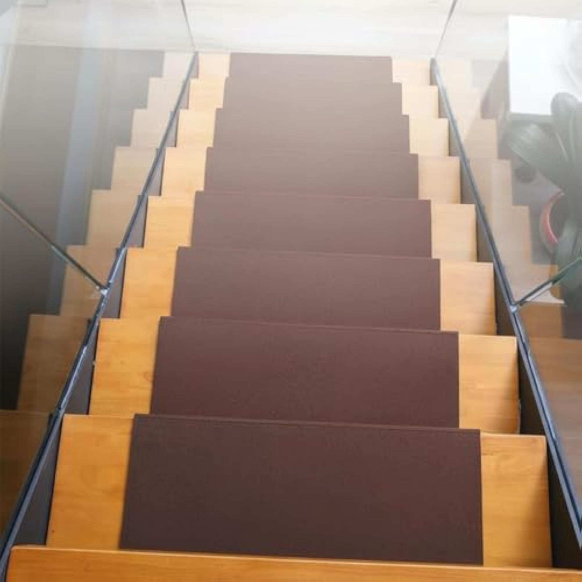 Non-Slip Automatic Carpet for Indoor Wooden Steps, Soft Mat