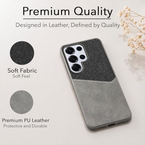 Image of Jkobi Back Case Cover for Samsung Galaxy S25 Ultra (Dual PU Leather Stitch | Professional Minimalist | Soft and Flexible)