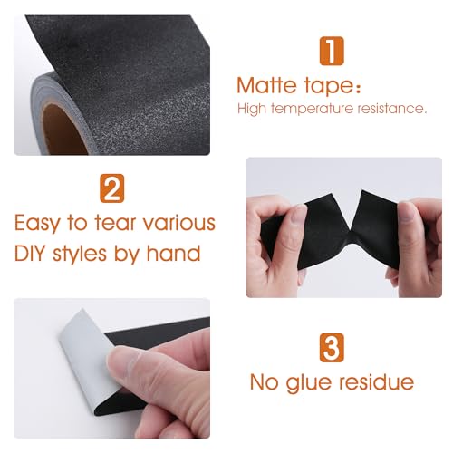Image of 2Inch Wide Self-Adhesive Matte Book Binding Tape, 33 FT Black and White Cloth Tape for Repairing, Reinforcing, and Protecting Old & Antique Books (Black and White)