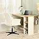 39F FURNITURE DREAM Moderner Bürodrehstuhl, weicher weißer Bouclé-Bezug, ergonomisches Design, robuste Metallbasis, ideal für EIN modernes Heimbüro, Bequeme Sitzfläche