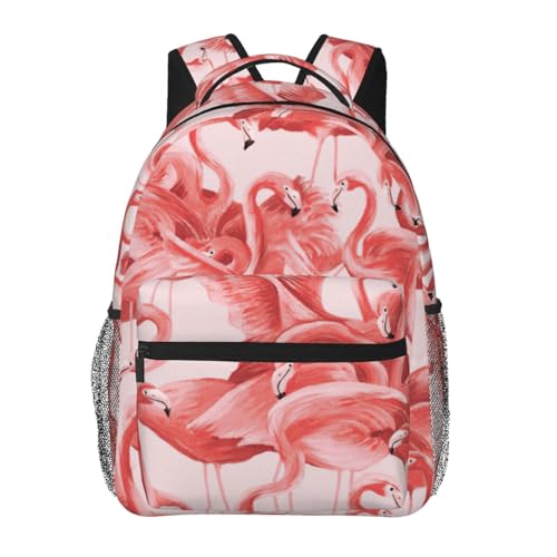 Mochila para laptop fácil de limpiar EdWal Flamingo1 bolsa de viaje impermeable