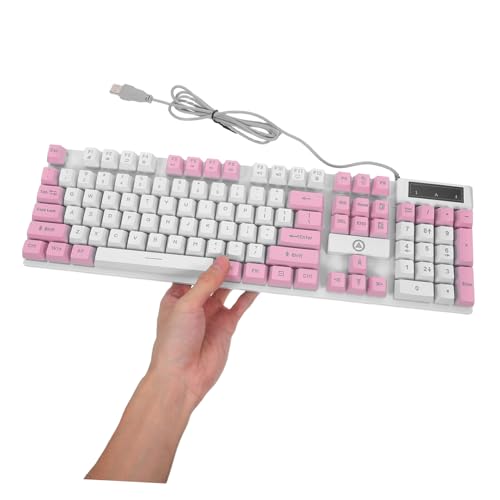 Clavier mécanique touches suspendues Operitacx en ABS robuste et rose - 4