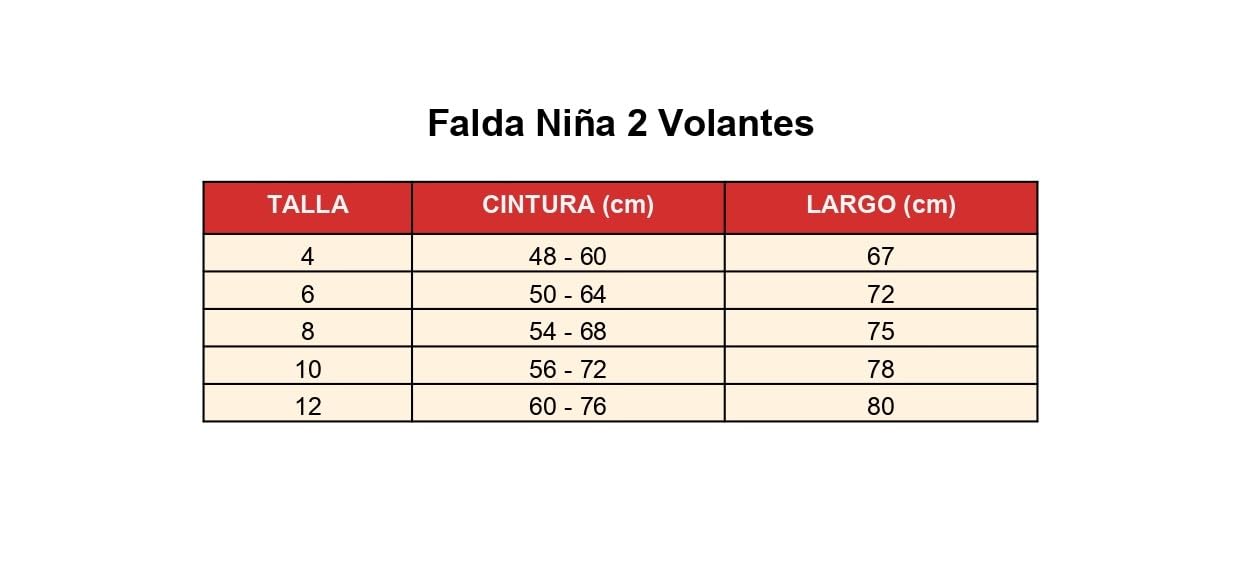 Falda Flamenca Infantil Dos Volantes