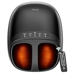 ibreo Foot Massager with 3 Level Heat, 3 Rolling Speeds & Air Pressure Intensities, Deep Kneading Shiatsu, Remote Control & Timer, Quiet Massage for Long Stand & Fitness Relax, Gift for Men, Women