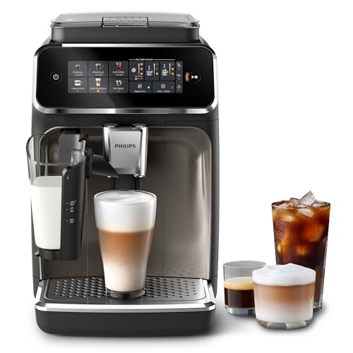Philips 3300 Series Bean to Cup Coffee Machine – 6 Hot & Iced drinks, LatteGo Milk Frother,...