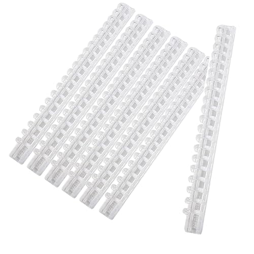 Leadigol A5 10 Pack Plastic Spiral Binding Coils,21cm 20 Hole Plastic Binding Combs,Clear Comb Binding Spines,Spiral Binding Coil, Loose Leaf Binder Binding Ring,File Organizer