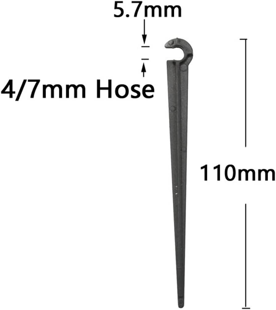 NALsa 3/5 4/7 8/11 16/20MM Garden Hose Fixed Watering Tubing Shape Tube Hose Fittings Drip Irrigation ​System 50Pcs (Color : 4I7MM)