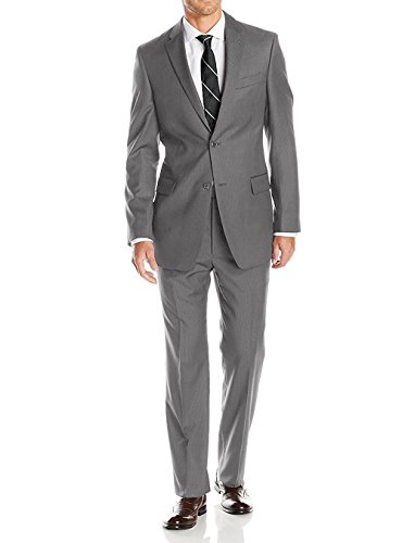 GN Luciano Men's Two Button Pinstripe Modern Fit Suit 2 Piece Jacket Pant (48 Long US / 58L EU/W 42