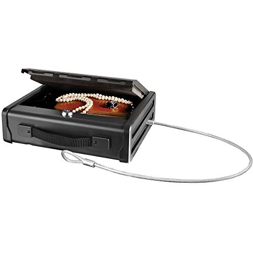 Preisvergleich Produktbild MASTER LOCK Kompakttresor [Schlüsselschloss] [mit Kabel] PP1KML Ideal für Scheckbücher, Schmuck, Ausweise und mehr