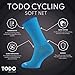 TODO Cycling Socks for Men and Women - Breathable Bike Socks, Professional Aero Single Color (Cycling Blue, 39-42)