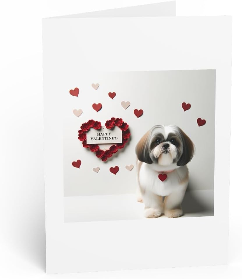 Greeting Card/Note Card - Valentine's Day Shih Tzu - PACK of 1