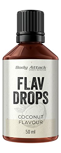 Body Attack Flavdrops Coconut zuckerfreie Aromatropfen Vegan ohne Aspartam Kokos 3er Pack 3x 50 ml