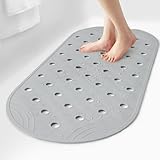 SelfSuite Rubber Bathtub Mat Shower Mat Non-Slip, 31x14 Inch, Bath Tub Floor Mat with Suction Cups...