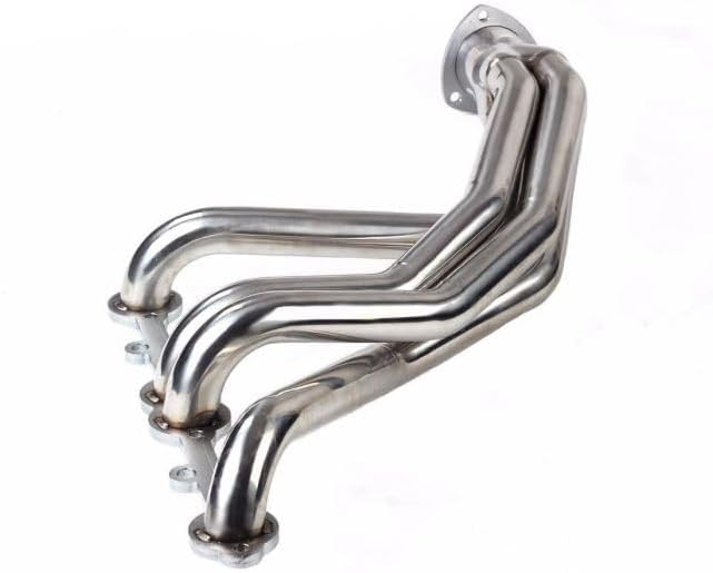 Polished Stainless Steel Long Tube Headers for 1973-1987 Chevy GMC C/K Series SBC 265-400 Engines (C10 K10 K20 C20 C30 K30 Blazer Suburban Jimmy) - 2WD/Lifted 4WD - Requires Header Spark Plugs