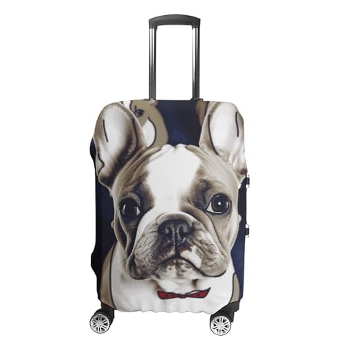 Cute French Bulldog Printed Luggage Cover Protector, Fits 18-32 Inch Luggage