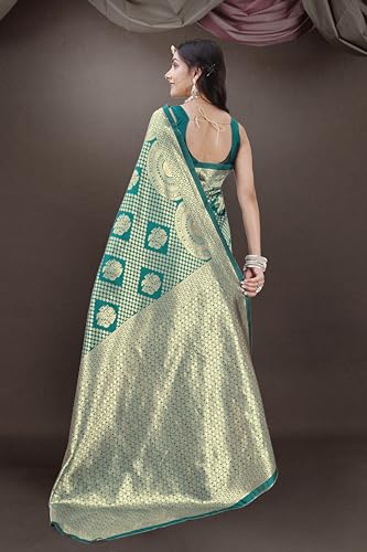 Image of MIRCHI FASHION Women Saree | Banarasi Silk Woven Design Daily Regular Use Sari with Blouse