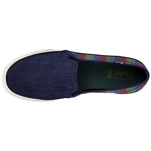 Image of Keds Womens Double Decker Canvas Slip On Sneakers Shoes Casual - Black