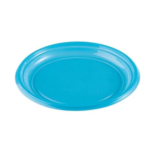Generico PIATTI FESTAIOLI PIANI AZZURRO X 25 PEZZI DIAM.22 RIUSABILE DOPLA