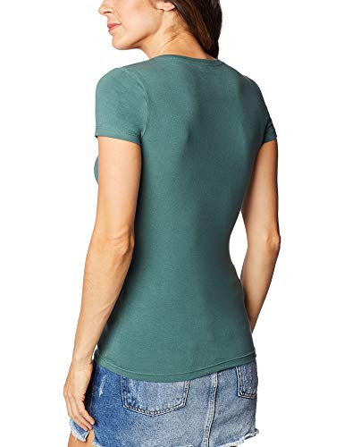 Camiseta Básica Gola V, Hering, Feminino, Verde, G
