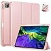 Produktbild Fintie Hülle für iPad Pro 11 Zoll (2. und 1. Generation, Modell 2020/2018) mit Stifthalter, Soft TPU Rückseite Abdeckung Schutzhülle Intelligent Cover mit Auto Sleep/Wake, Roségold