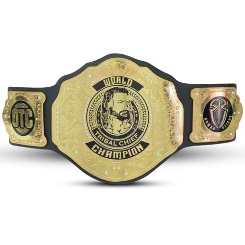 Wrestling Championship Title Belt Replica - Adult Size Replica Title Championship Authentic Look (2023 Roman Belt)