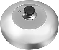 Vista 1 de YARNOW Tapas de sartén de acero inoxidable Cubierta de olla de metal Mango de tapa de olla de cocina grande para cocinar