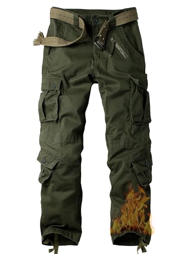 AKARMY Men's Camo Cargo Work Pants Cotton Military Army Casual Tactical Combat Pants with Multi Pockets