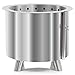 Produktbild BBQ-Toro Edelstahl Feuertonne Ø 46 cm | mit Edelstahl Grillrost Ø 36 cm und Erdspieß | Moderne Feuerstelle mit Kamineffekt (Nur Feuertonne)