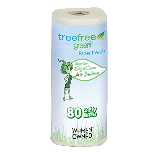 Green2 100% Tree Free 2 Ply White Perforated Roll Paper Towel, 1 Pack (Pack of 15)