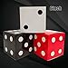 12 Pcs Dice Favor Boxes 6 x 6 x 6 Inch dice Boxes Bulk for centerpieces Casino Party Decorations Game Night Decorations Casino Themed Party Goodie Boxes Gift Box (Black, White, Red)