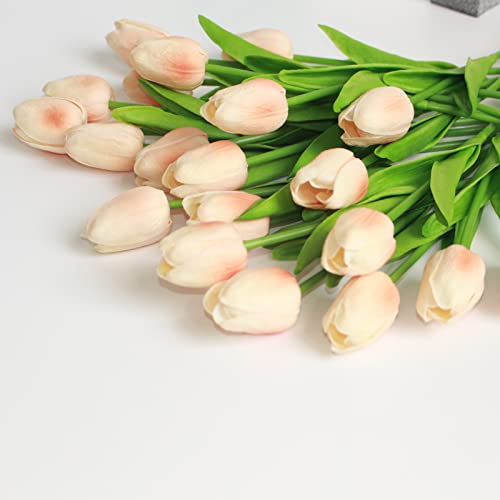 Bosheng 20Pcs Artificial Tulip Silk Flowers 13" For Artificial Real Touch Tulips Fake Flower Arrangement Bouquet For Home Office Wedding Decoration #TOP3