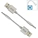 RAYSUN 2 Pack 11cm(L) 2 in1 USB Charging and Data Syncing Cable for Apple iPod Shuffle 3rd / 4th / 5th