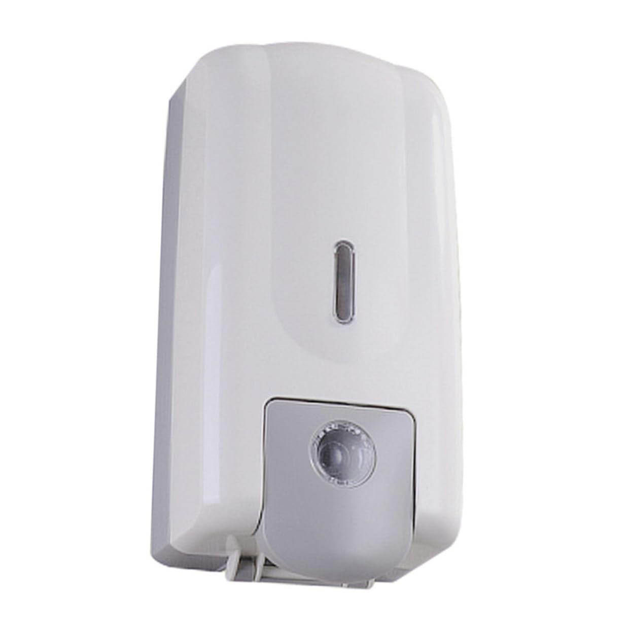 INOOMP Distributore di Sapone Bianco da Parete Dispenser Sapone Liquido Manuale Contenitore Vuoto Ricaricabile per Casa e Hotel