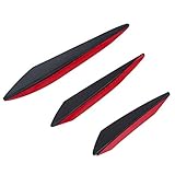 Ayame Cecilie PQY - 6pcs / Set Delantero Ajuste Universal Pegatina de Reborde del difusor Splitter Aletas Cuerpo Alerón Canards Valence Chin Ajuste del Coche Canard Cecilie