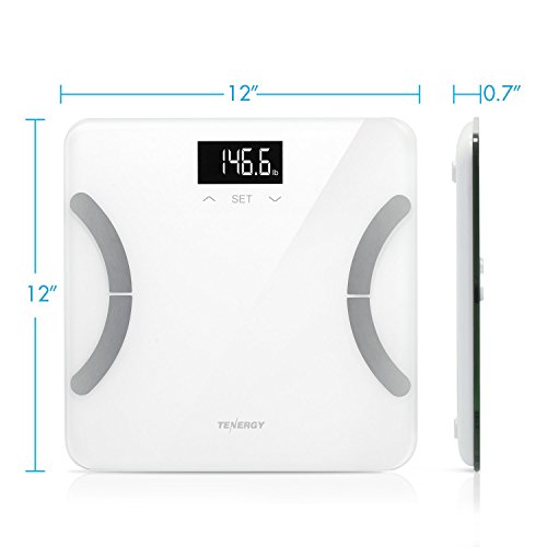 Tenergy Vitalis Body Fat Scale Digital Weight Bluetooth Connected App Scale, High Precision Bmi Scale With Large Easy Read Backlit Lcd, Body Scale, Max Weight 400 Pounds, Compatible With Ios/Android #TOP5