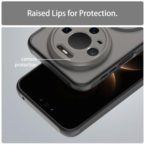 Image of Compatible with Huawei Mate 80 Pro Case Cover,Compatible with MagSafe,Anti-Fall,Compatible with Huawei Mate 80 Pro 5G SGT-AL50 Cell Protective Phone Case Black