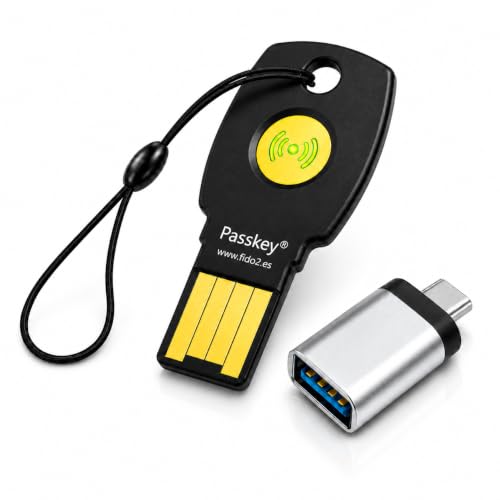 FIDO2 +U2F   USB A y C   NFC   OTP y PIV Certificado Digital   PassKey® FIDO2 NFC Plus  ChipNet ID   Empresa Española con Soporte Personal.