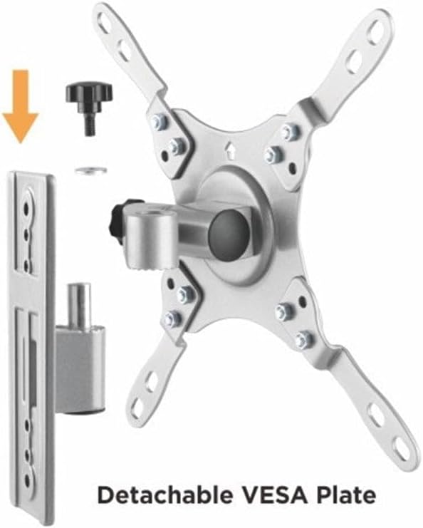 goobay 71987 TV Wall Mount for Caravans/Pivoting & Tilting/Max. 15 kg / 13-43 Inches/up to VESA 200 x 200 mm Compatible/for Motorhomes/Samsung/Sony/Philips