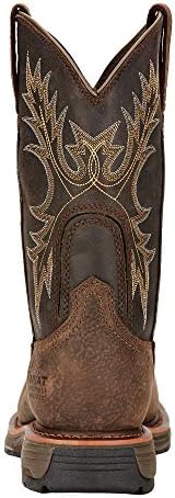 Ariat Mens WorkHog Wide Square Toe Waterproof Composite Toe Work Boot Bruin Brown/Coffee 10 Wide | Image 4