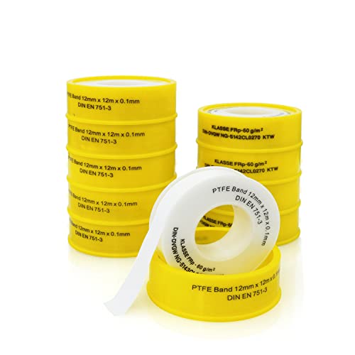 kör4u 10x Teflonband DVGW für Gas und Wasser PTFE Band...