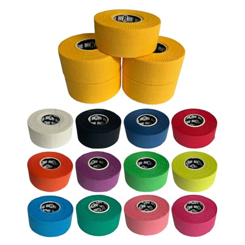Image of Ringside 1 inch Athletic Trainers Tape, Cotton Kinesiology Tape for Combat Sports, Adhesive, 30 Foot Rolls, Gold, 5 Pack