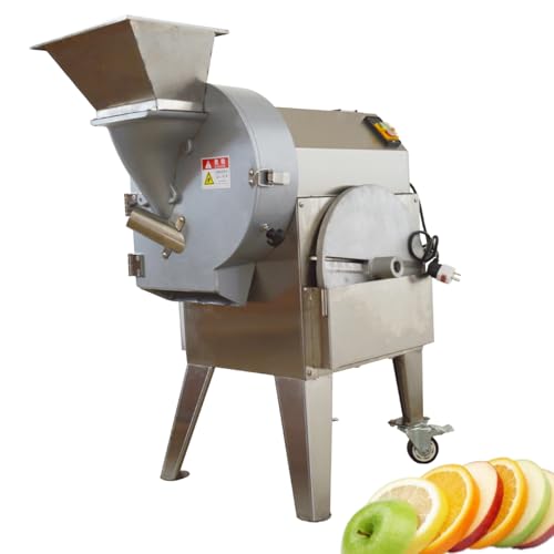 WYDDDARY AC110V Fruit and Vegetable Slicing Machine 300-800kg/hour Small Electric Dicing & Shredding Cutter Machine for food processing plants, catering industry
