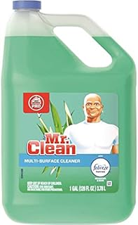 Mr. Clean Multipurpose Cleaning Solution with Febreze, 128 oz. Capacity Bottle, Meadows and Rain Scent