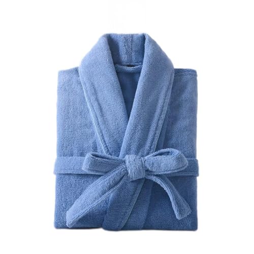 Genérico Bata de baño Larga y Absorbente de algodón, Kimono, Bata de baño Ligera para Hombre, Bata de Dormir, Albornoz, Argento-M, Argento-M (Black Soul Eater1)