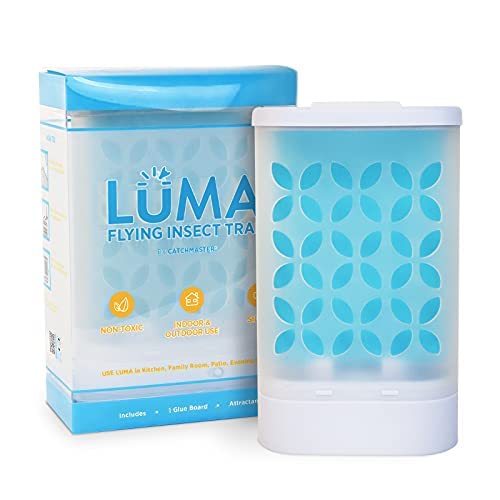 Luma Flying Insect Trap by Catchmaster - 1 Count, Ready to Use Indoors & Outdoors. Fruit Fly Moth Gnat Glue Adhesive Sticky Board Attractant Home House Residential RV Camper Stylish Non-Toxic